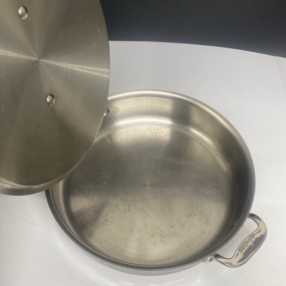 All Clad D3® Stainless Steel Saute Pan with Lid - Picture 5 of 17